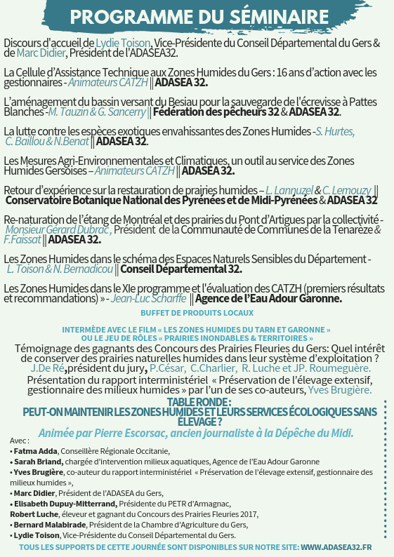 Programme du séminaire